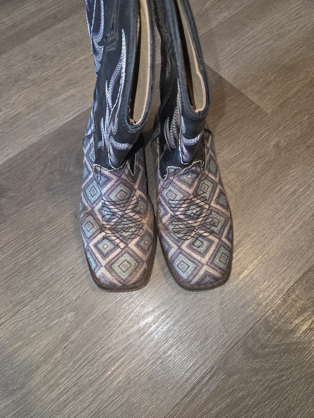 Roper Girls Glitter Diamonds Western Cowboy Boots